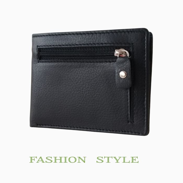 Мъжки портфейл от естествена кожа с щипка за пари