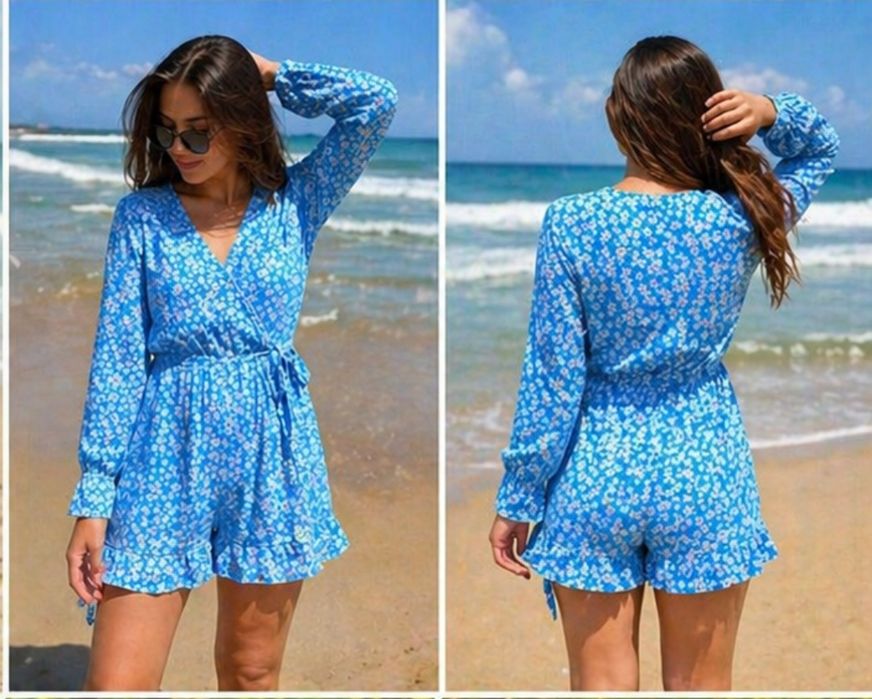 Дамски гащеризон къс  Страхотна прохладна материя! ТОП качество! S M L