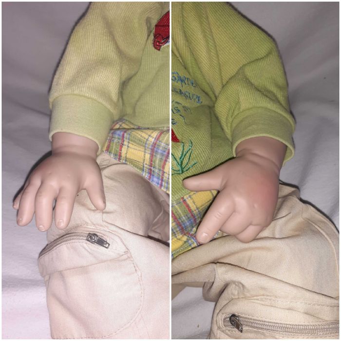 papusa reborn silicon Danny artist Monika Levenig inaltime 68 cm