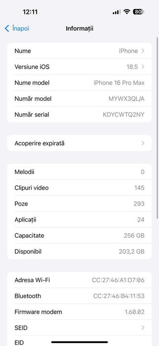 iPhone 16 PRO MAX 256GB