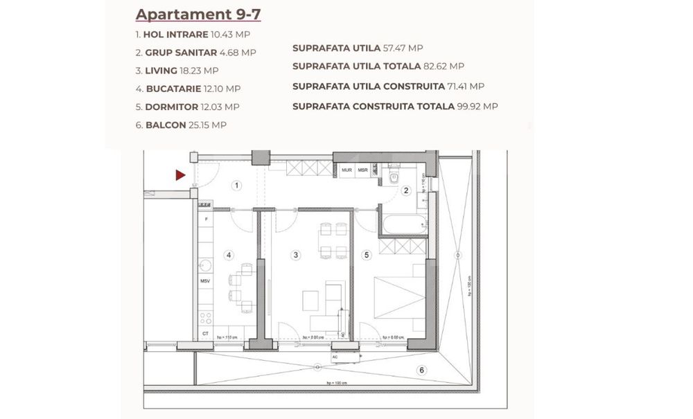Apartament 2 camere, 82.62 mp, ansamblu 0% Comision Achizitie, Calea S — fotografia 2