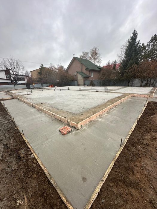 Заливка фундамента