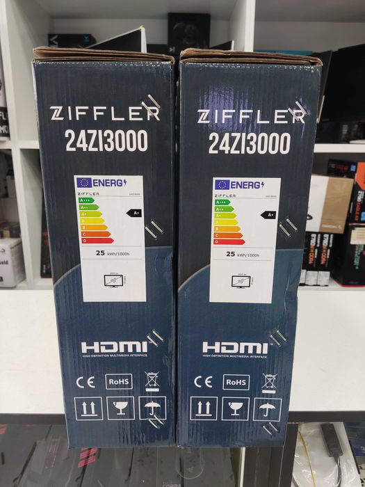 Монитор 24" Ziffler IPS LED (VGA+HDMI), 100Hz 1920x1080 FullHD НОВЫЙ