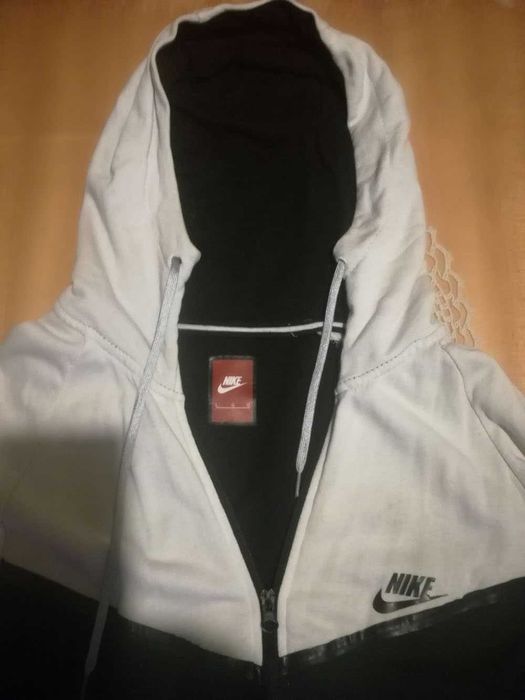 NIKE/НАЙК-Оригинален Черно Бял Памучен Суичър-Горнище !