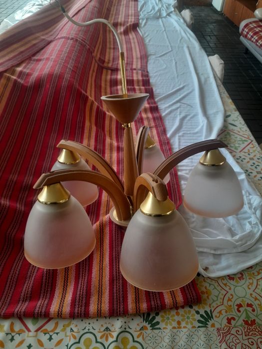 Люстра чешская 5 рожковая