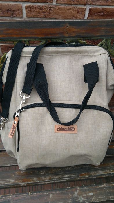 Бежова раница за количка Чиполино