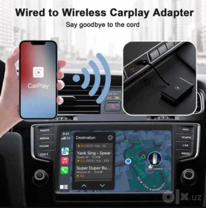 Беспроводной адаптер для Android Auto и CarPlay