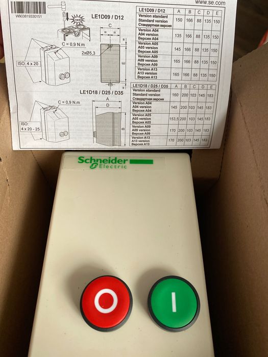 Schneider DOL Motorstarter model LE1D35M7 TeSys 058917.