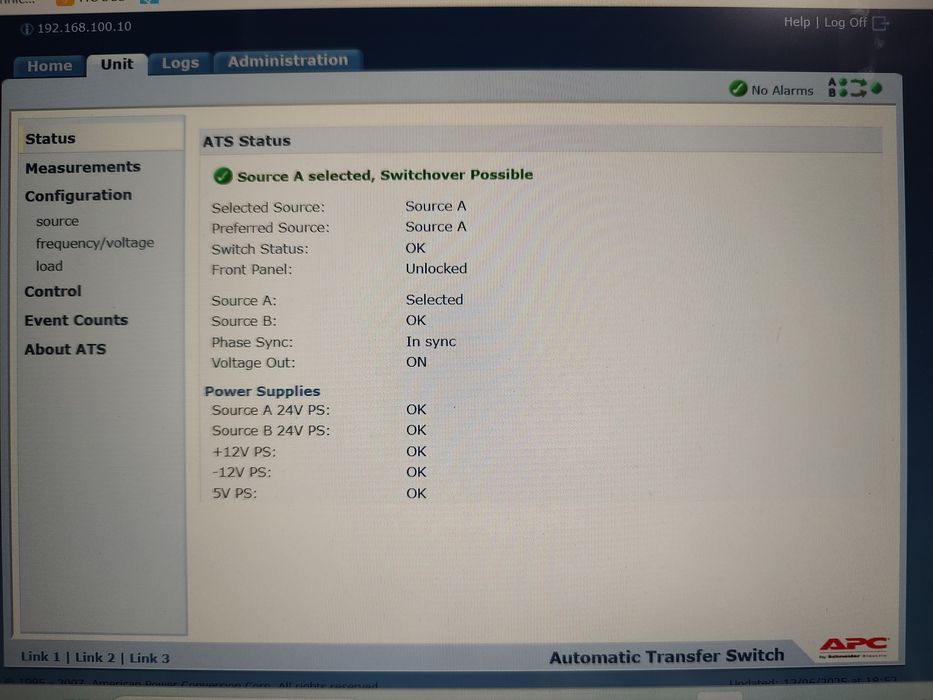 ATS Schneider APC model AP7725