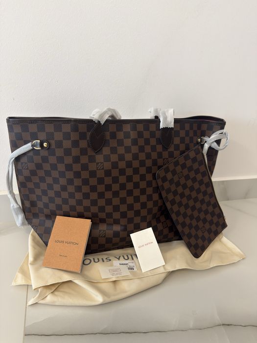 Geanta Neverfull GM Damier Ebene Piele