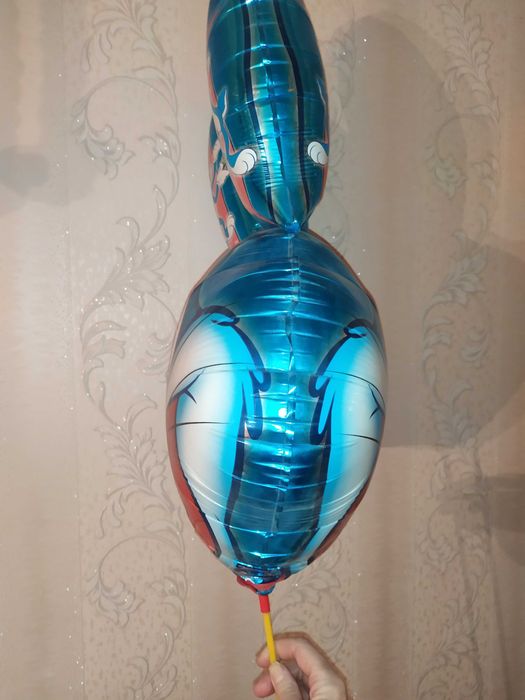 Шар  фольга -  заяц , цвет голубой