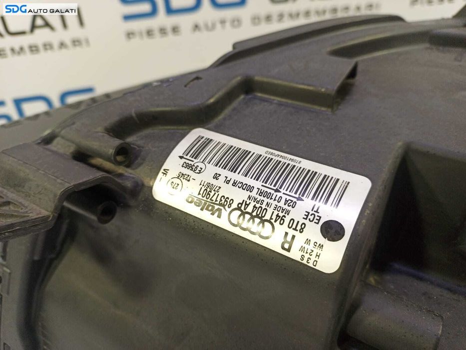 Far Dreapta Bi Xenon cu Daylight Fara Droser Audi A5 8T 2008 - 2011 Cod 8T0941004AP 89317901 [L1760]