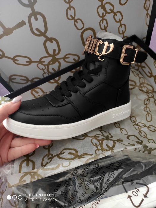 Juicy Couture - Нови високи кецове от естествена кожа