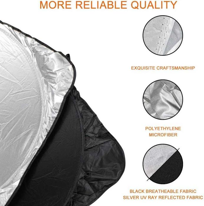 Parasolar AUTO Parbriz Dedicat BMW Seria 3 E90 140x70cm, Ultra Pliabil