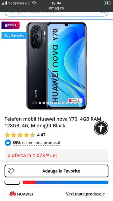Huawei Y70 128 gb nou