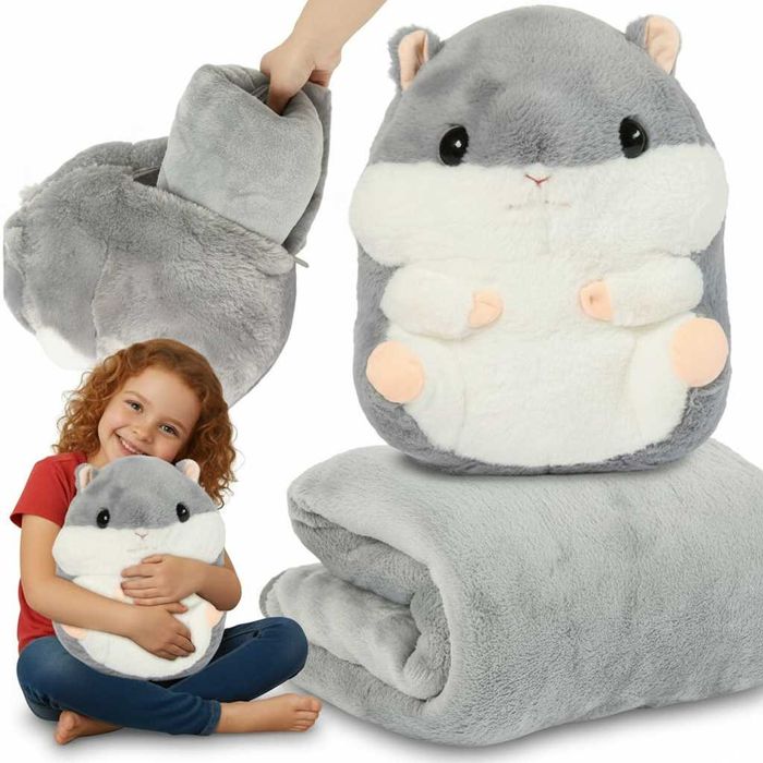 Perna hamster cu patura 3 in 1 plus copii patura moale 105 x 200 cm