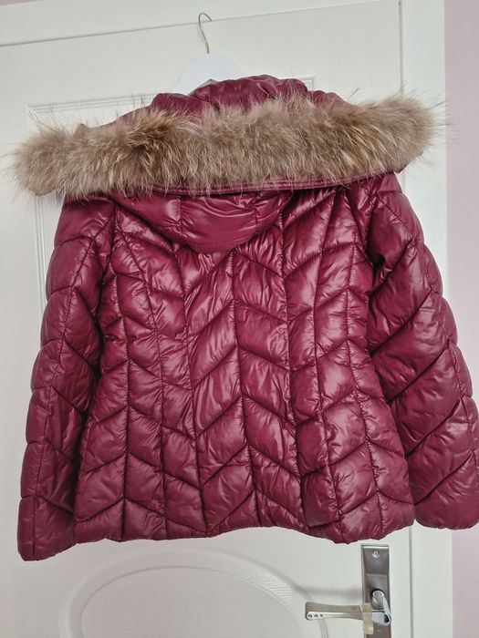 Дамско яке с естествен пух