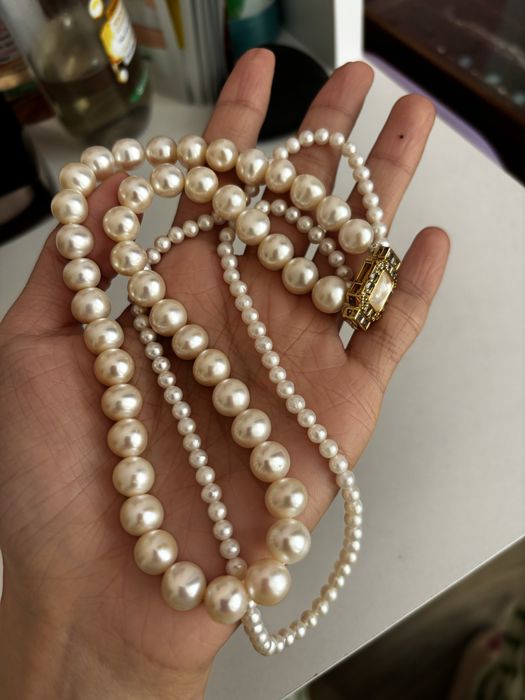 Колие от естествени ненуклеирани сладководни перли