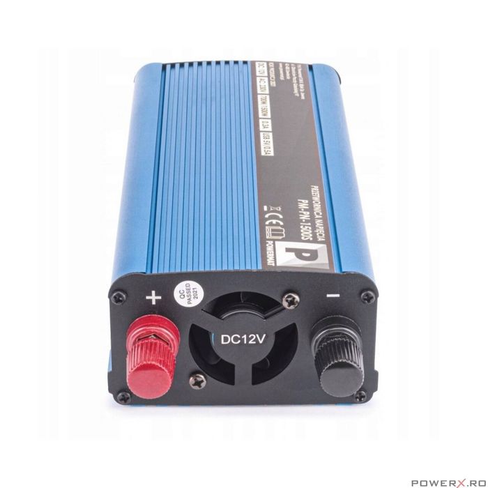 Convertor de tensiune auto, invertor tensiune 12V 230V 1500 W,