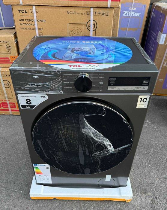 Стиральная машина TCL 8 кг WF8014S30BG Inverter Steam Wi-Fi