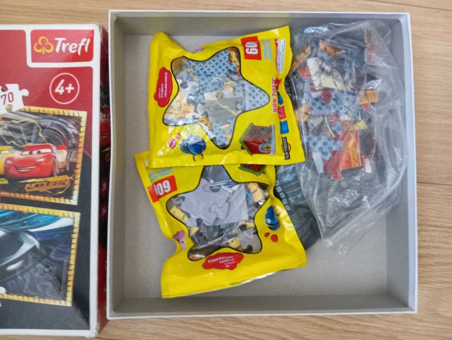 Puzzle Trefl 4 in 1 - Cars Gata pentru concurs