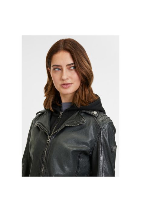 Geaca de Piele Dama Mauritius Verde Inchis GWFlura