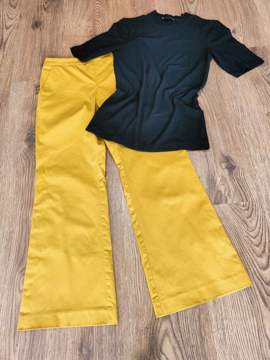 Уникален сет в жълто и петролено зелено