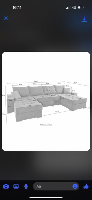 Coltar extensibil U, spatios, cu lada de depozitare, nou- IMPORT DE