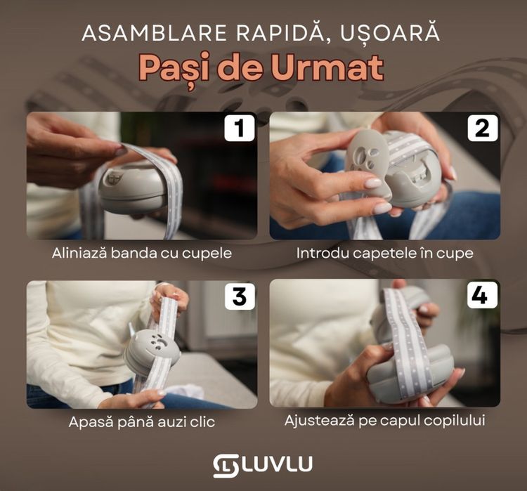 Casti antifonice pentru bebelusi si copii LUVLU™, 0-36 luni