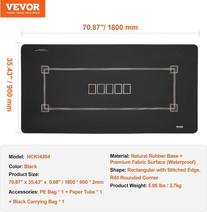 Профессиональное Сукно для покера (180х90)