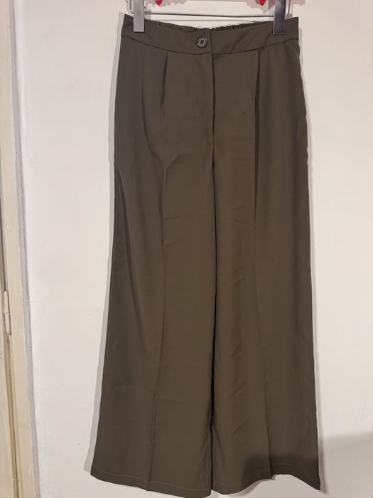 Pantaloni de birou, superbi, eleganți, largi, Petite M, kaki
