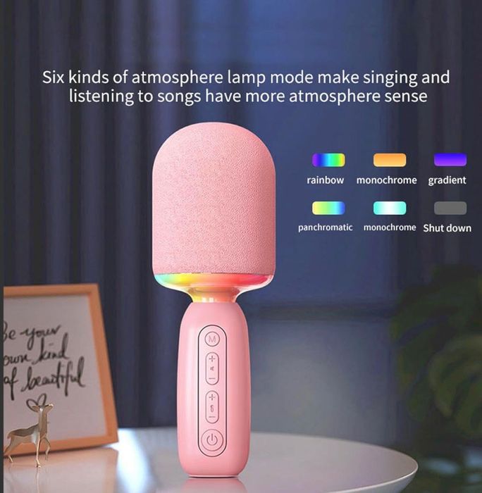 Bluetooth Караоке Микрофон с вградена колонка и Гласови Ефекти - НОВ