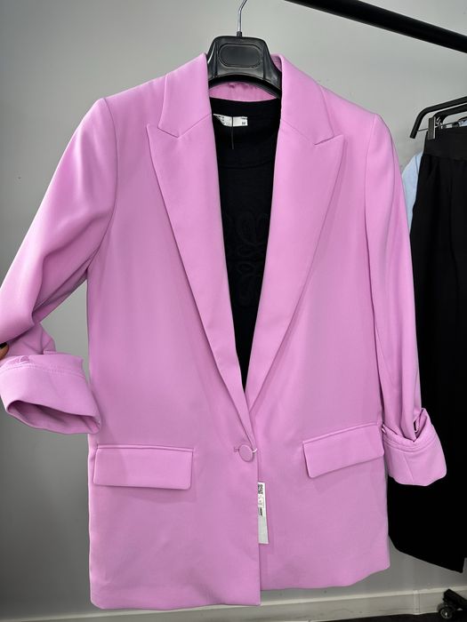 MANGO дамско розово сако тип блейзър
