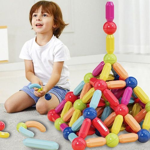 Детский конструктор на магнитиках 66 штук