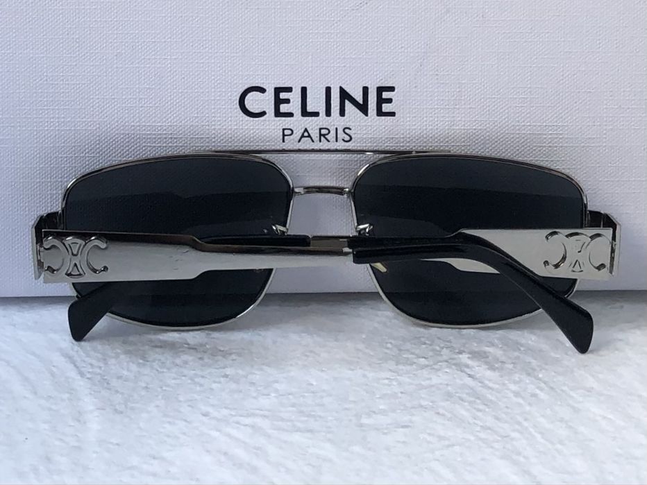 Дамски Мъжки слънчеви очила правоъгълни 2 цвята златни сребърни черни