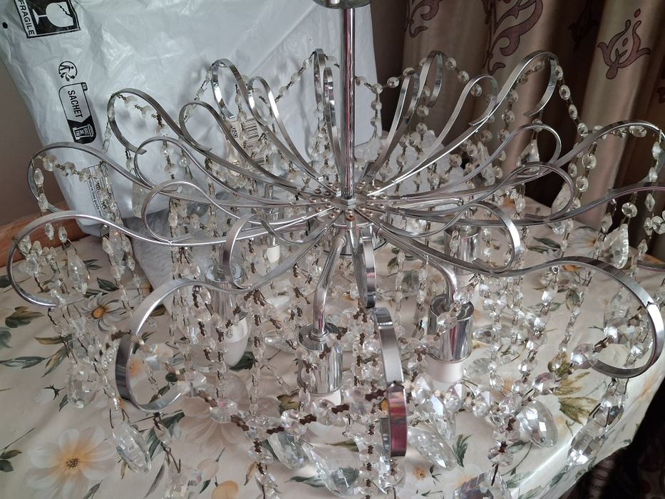 Люстра хрустальная  6 ламповая