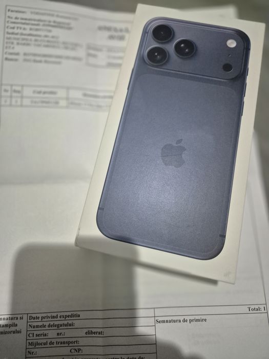 Iphone 17 Pro Max 256gb - Sigilat - Liber de rețea - Blue - Factura