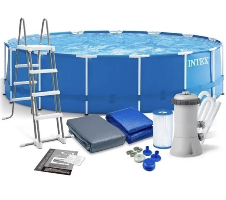Бассейн каркасный Intex 457x457x122см