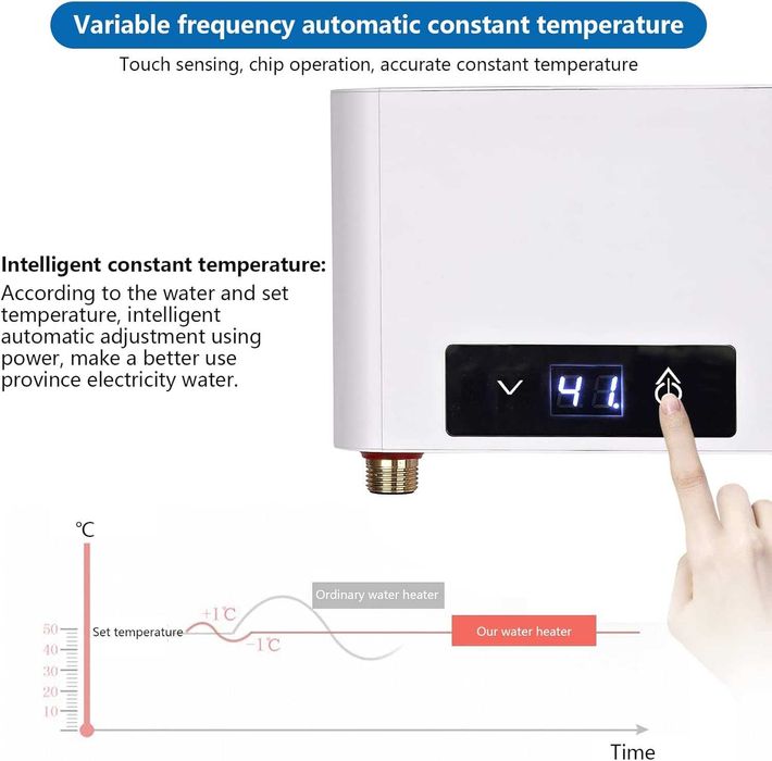 Boiler electric instant 3500W –Afisaj LED– Temperatura reglabila