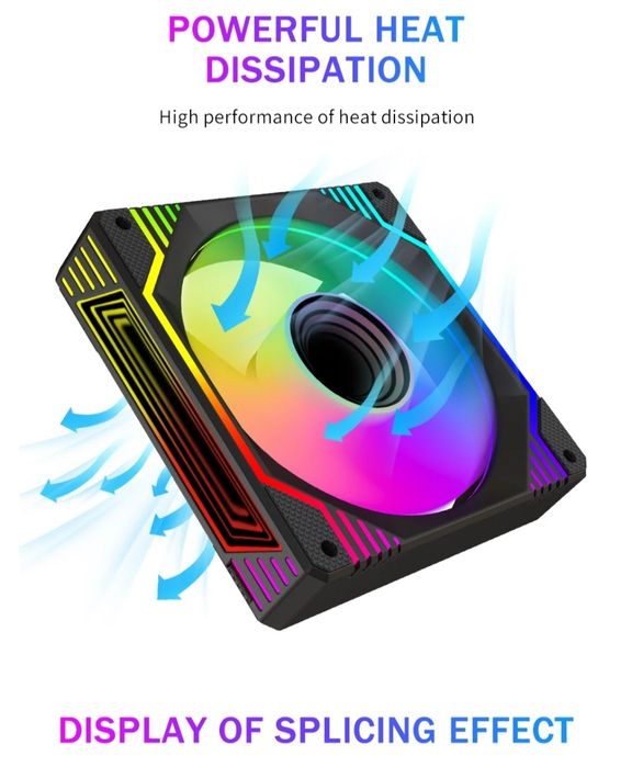 120 мм светодиодный вентилятор, уникальный волшебный зеркальный рамкой