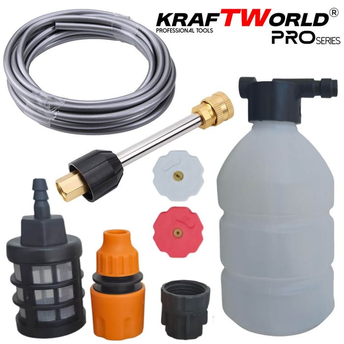 Акумулаторна Водоструйка KraftWorld 26 бара, с контейнер за препарат