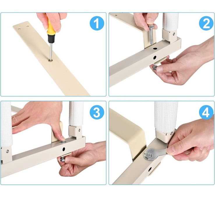 Сгъваема защитна преграда за легло за възрастни хора 97/40 см