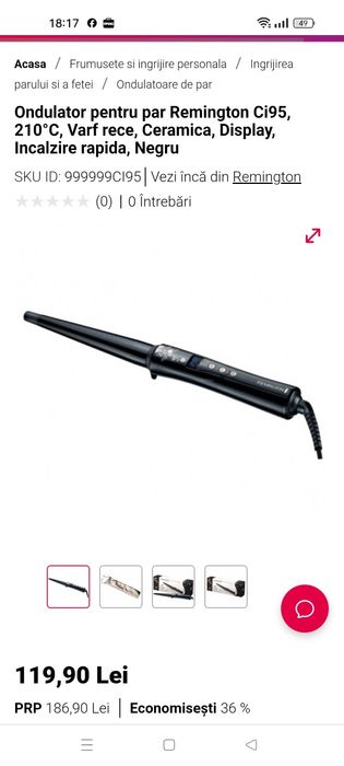 Vând 2 ondulatoare par Remington și Rowenta