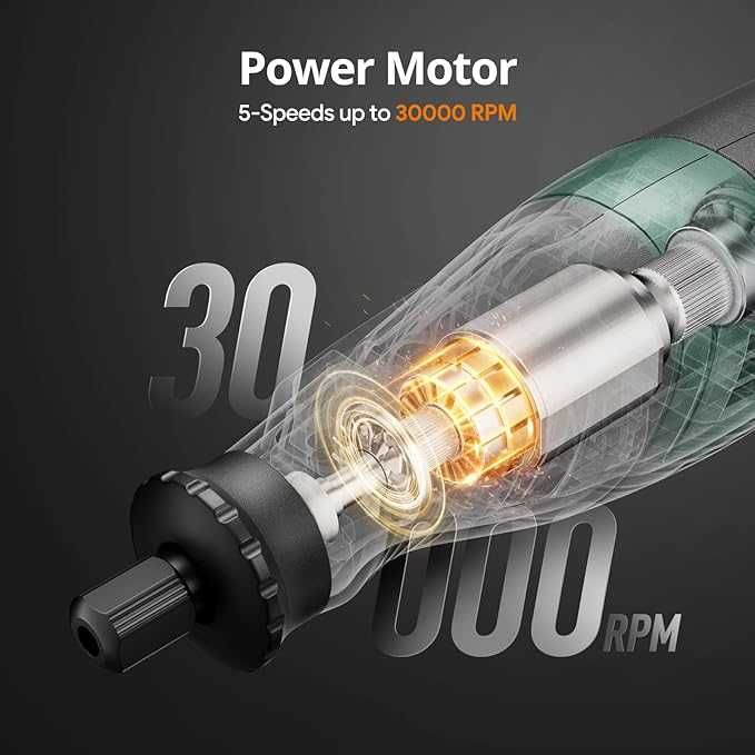 Bезжичен мултишлайф DEPSTECH, 127 части, 5 скорост 30000 об/мин