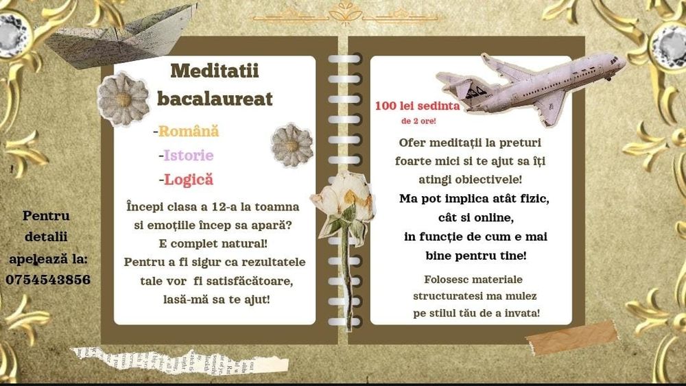 Meditatii pregatire bacalaureat la pret accesibil