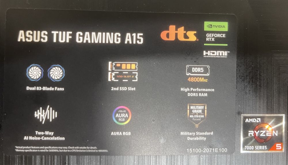 Ноутбук Asus Tuf gaming A15