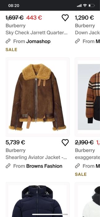 BURBERRY AVIATOR leather sheepskin ca nou, L barbatesc