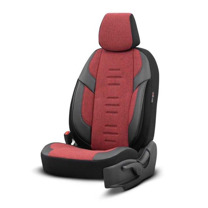 Комплект луксозна тапицерия Otom Throne червено-черна,текстил+еко кожа