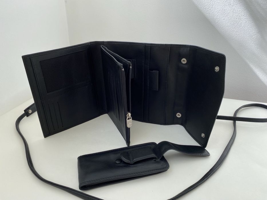 Малка многофункционална чанта от естествена кожа