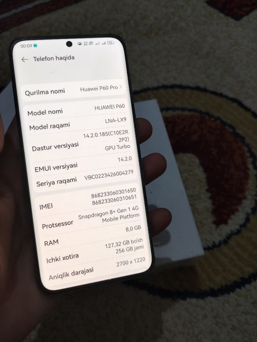 Huawei P60 12/256 gb full kamplekt
